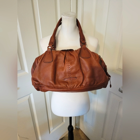 Cole Haan | Large Capacity Warm Brown Leather Slouchy Satchel (OS) - Picture 7 of 16
